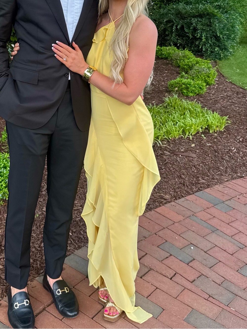 Amanda Uprichard Alessandra Maxi Dress in Daffodil